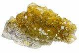 Gemmy, Yellow, Cubic Fluorite Crystal Cluster - Asturias, Spain #175531-1